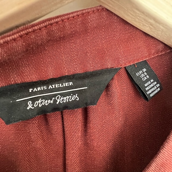 & Other Stories Dress in rusty red - Picture 4 of 4